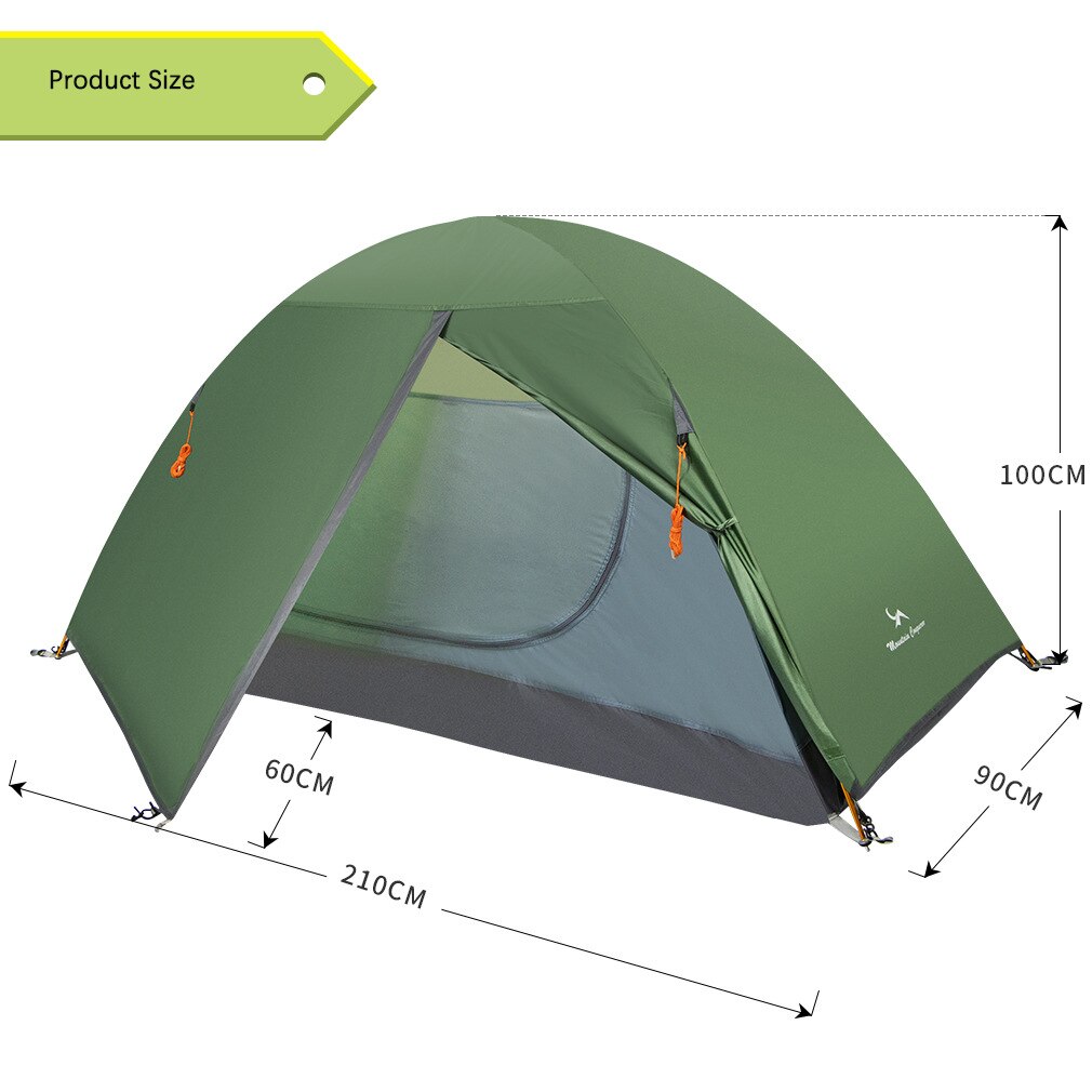 Cheap Goat Tents Single Tent Light Windproof And Rainproof Field Camping Outdoor Double Layer Mountaineering Fishing Backpack Tent   